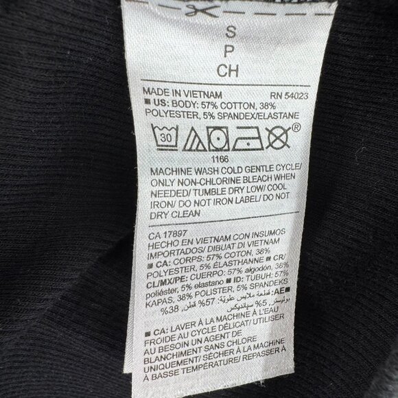 Old Navy Y2K Ribbed Henley Tank Top Womens Size S FItted Button Up Vintage Black - Picture 5 of 7